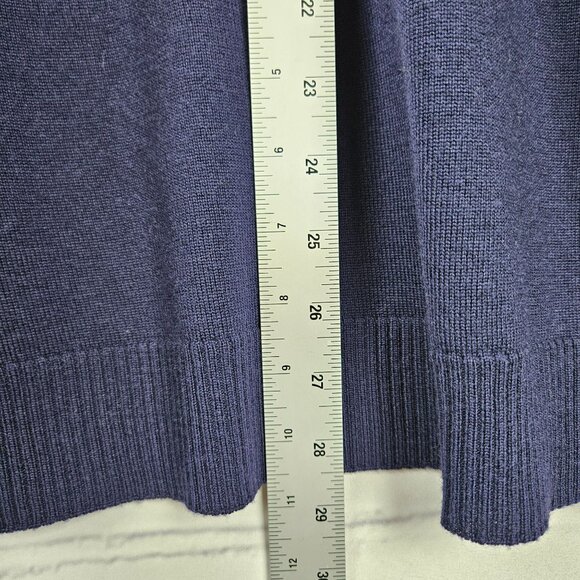 Banana Republic Extra Fine Italian Merino Wool Turtleneck Sweater Mens XXL Blue - Picture 10 of 12